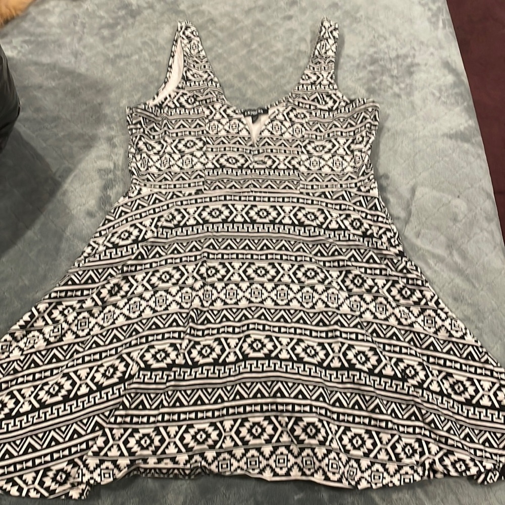 Aztec print dress with shorts